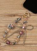 Bow Crystal Alloy Keychain Wristlet K1420