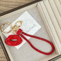 Heart Shape Rhinestone Alloy Keychain Wristlet K1441