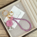 Wine Glass Rhinestone Alloy Keychain Wristlet k1434