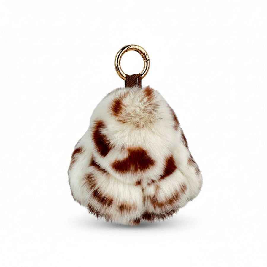 Rabbit Speckle Plush Keychain K1449