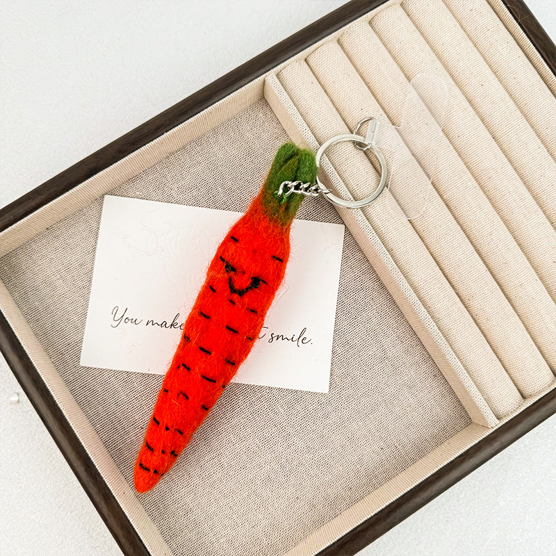 Carrot Felt Keychain K1450