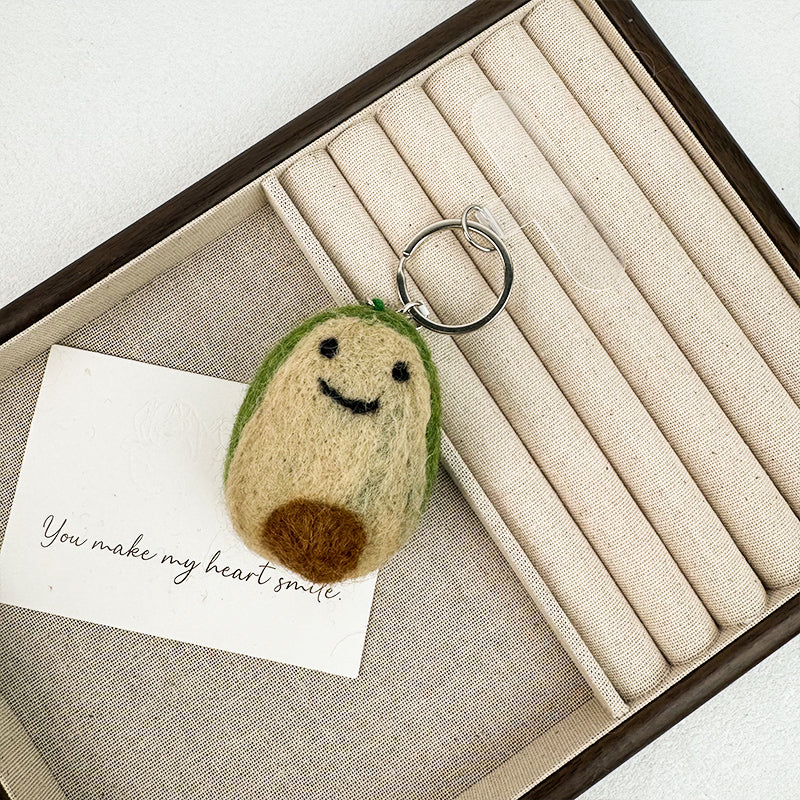 Avocado Felt Keychain K1452