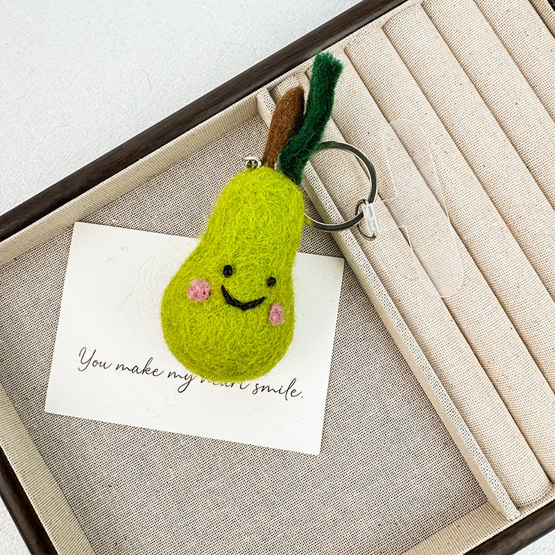 Pear Felt Keychain K1463