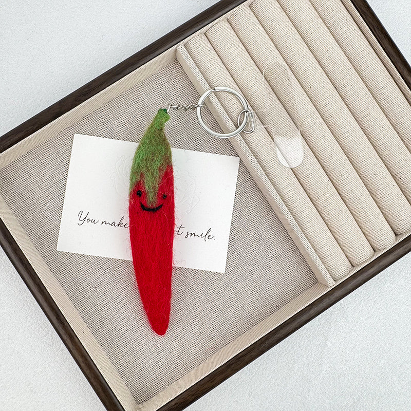 Chili Felt Keychain K1464