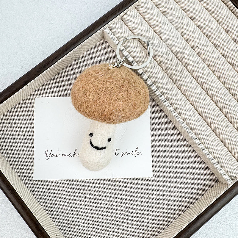 Mushroom Felt Keychain K1465
