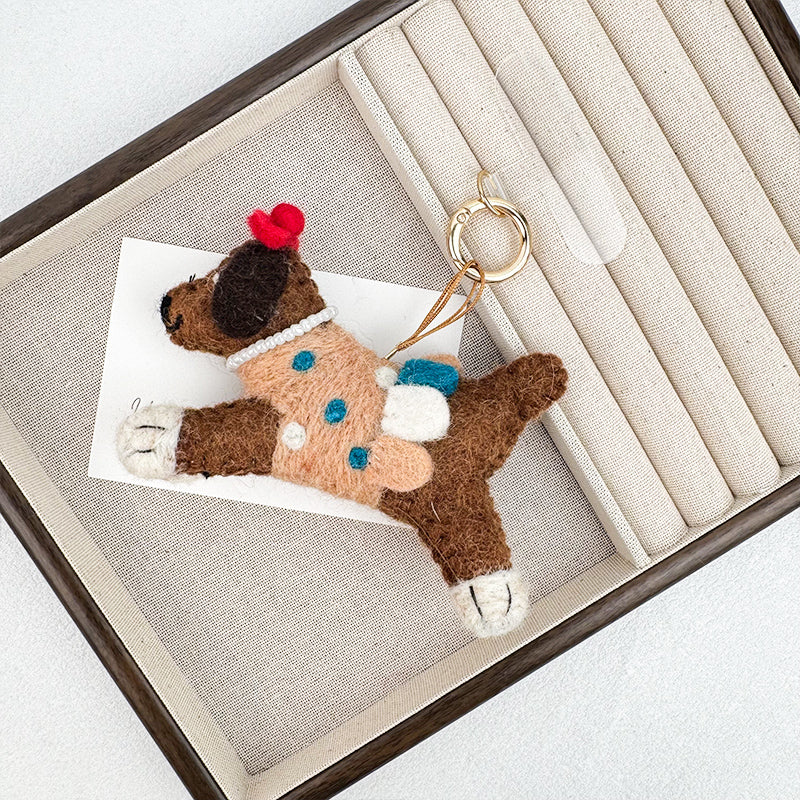 Dog Felt Keychain K1472