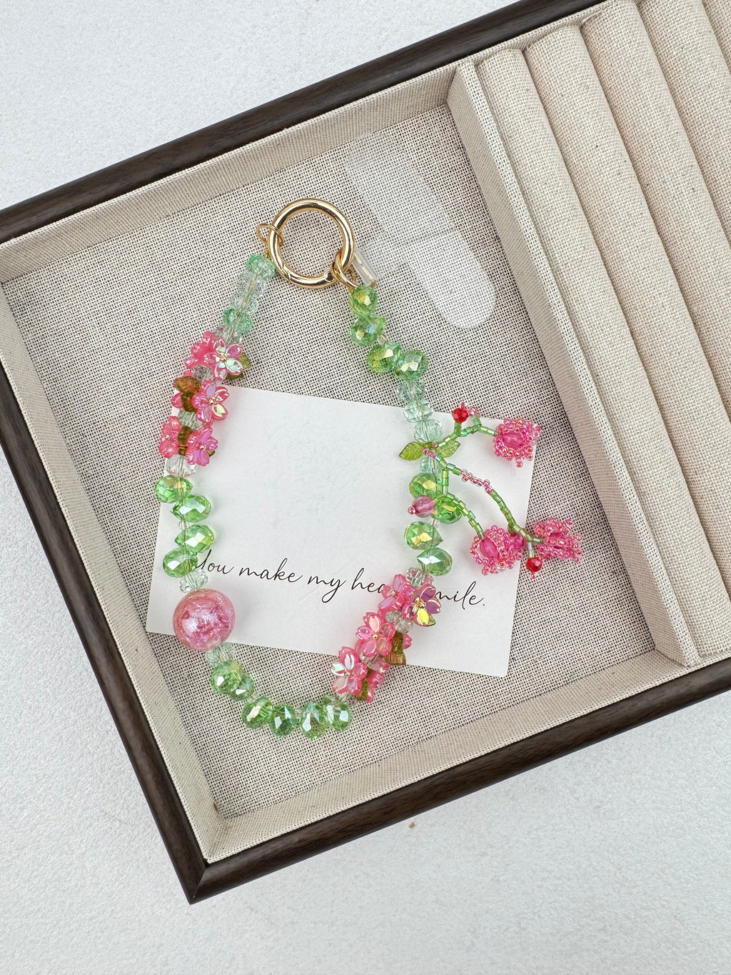 Cherry Crystal Keychain Wristlet K1501
