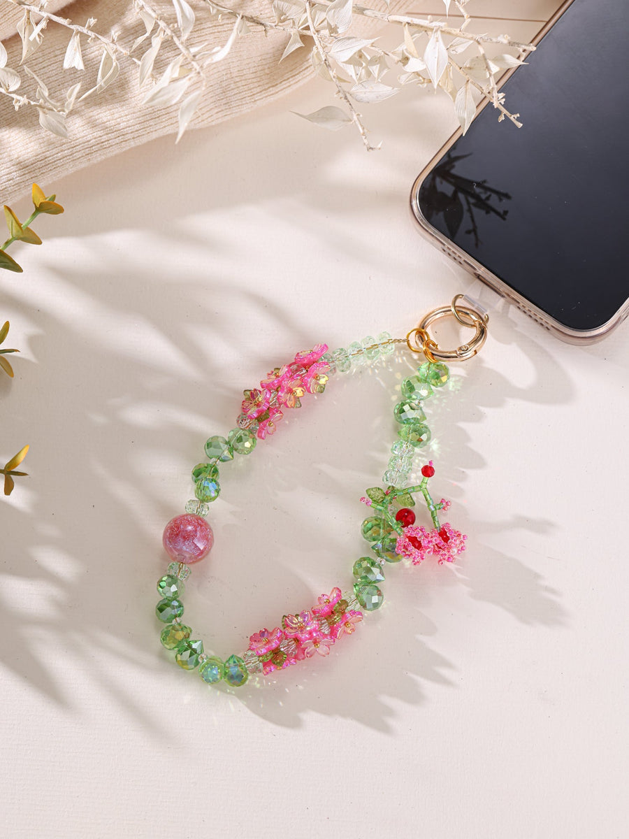 Cherry Crystal Keychain Wristlet K1501