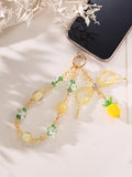 Pineapple Crystal Keychain Wristlet K1507