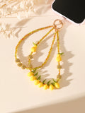 Lemon Crystal Keychain Wristlet K1517