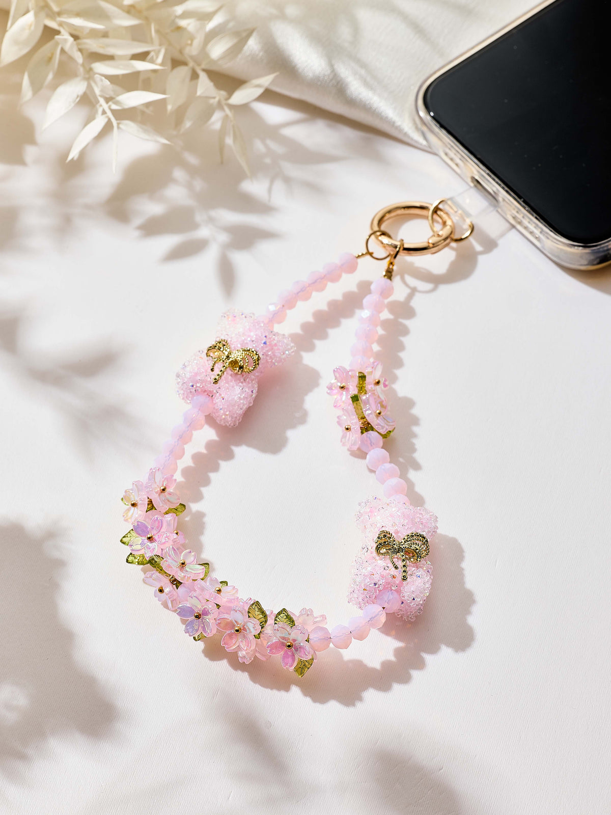 Butterfly Rhinestone Keychain Wristlet K1521