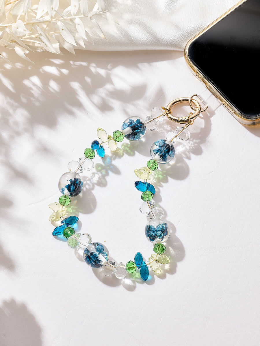 Butterfly Crystal Keychain Wristlet K1522