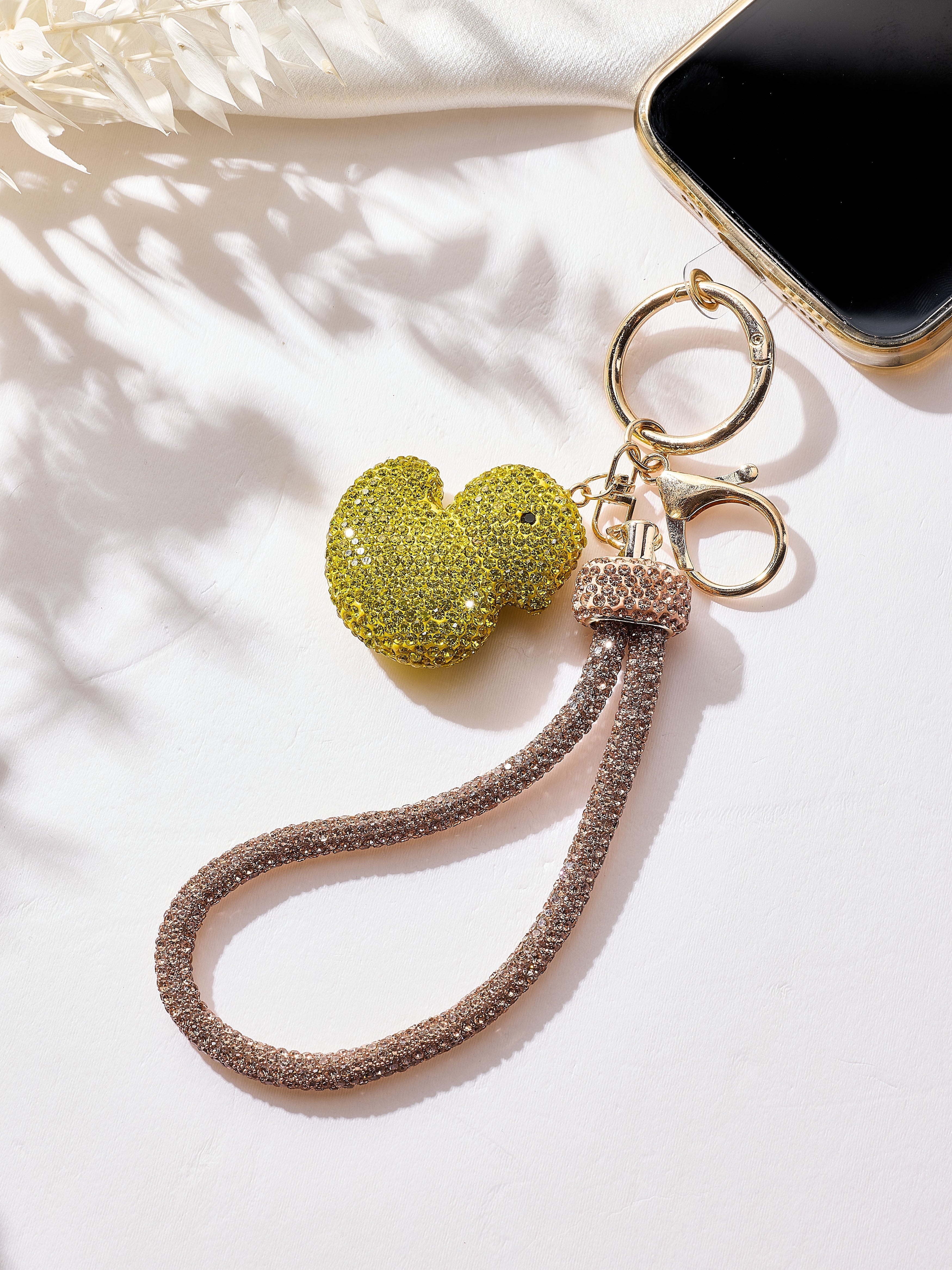 Duck Crystal Keychain Wristlet K1536