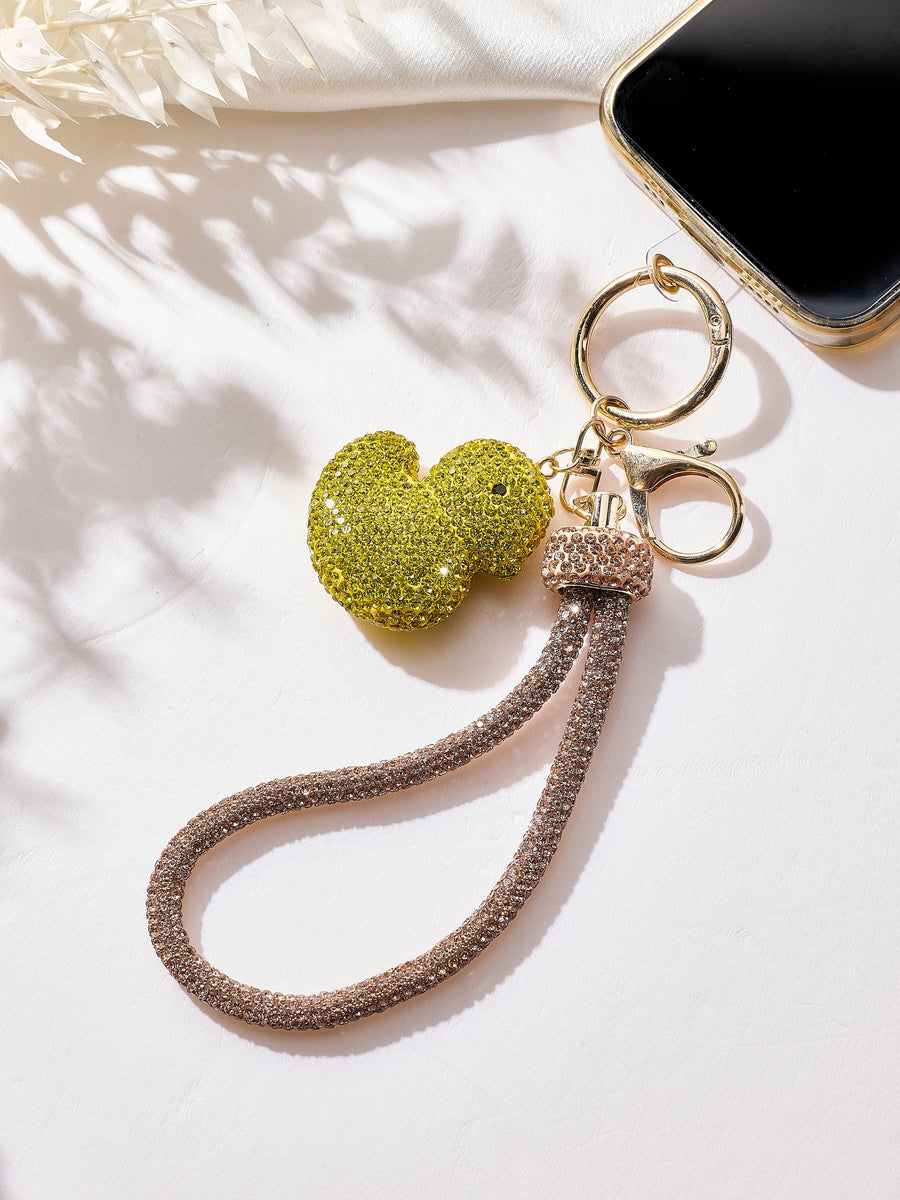 Duck Crystal Keychain Wristlet K1536