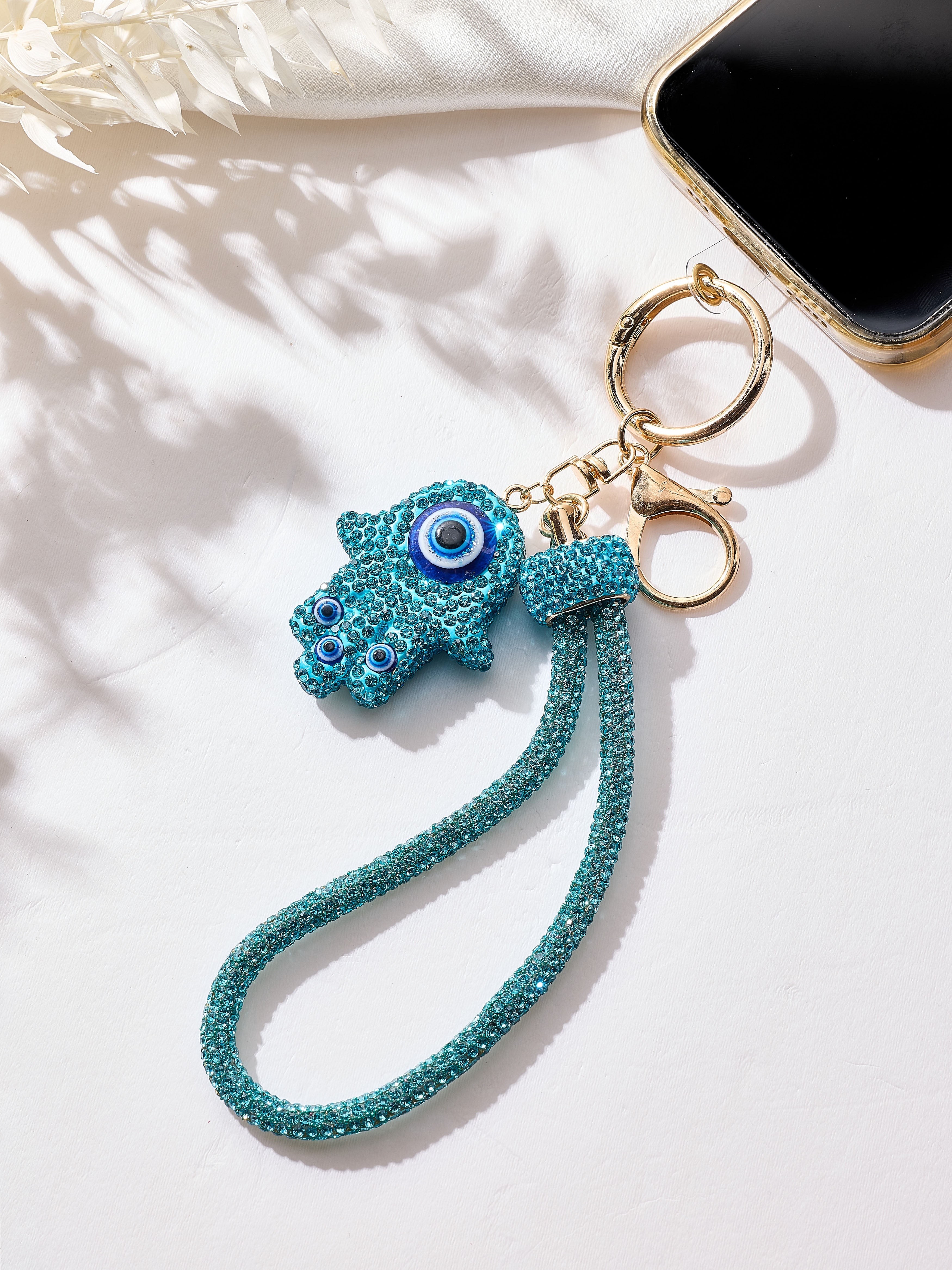 Eye Crystal Keychain Wristlet K1539