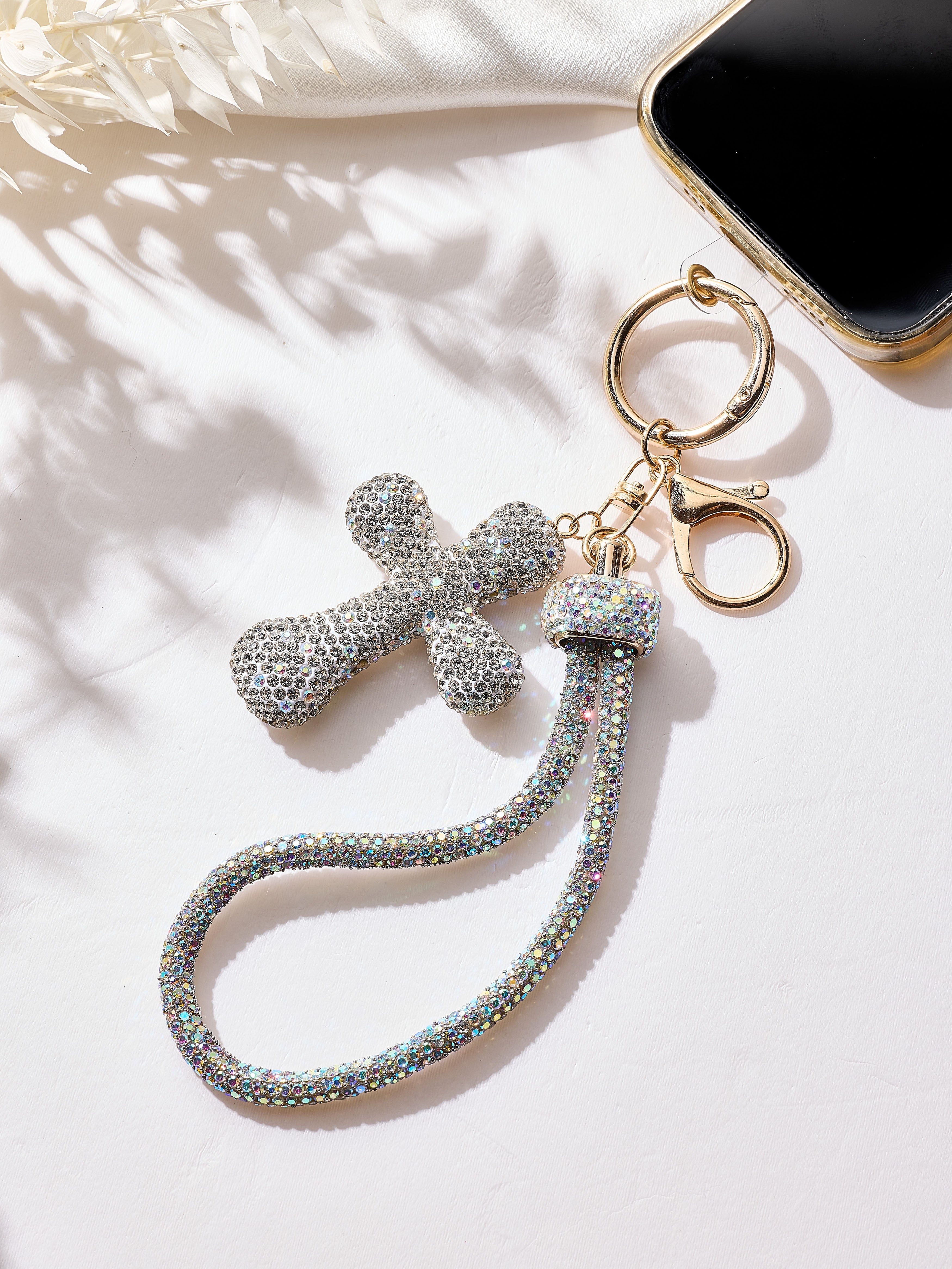 Cross Crystal Keychain Wristlet K1540