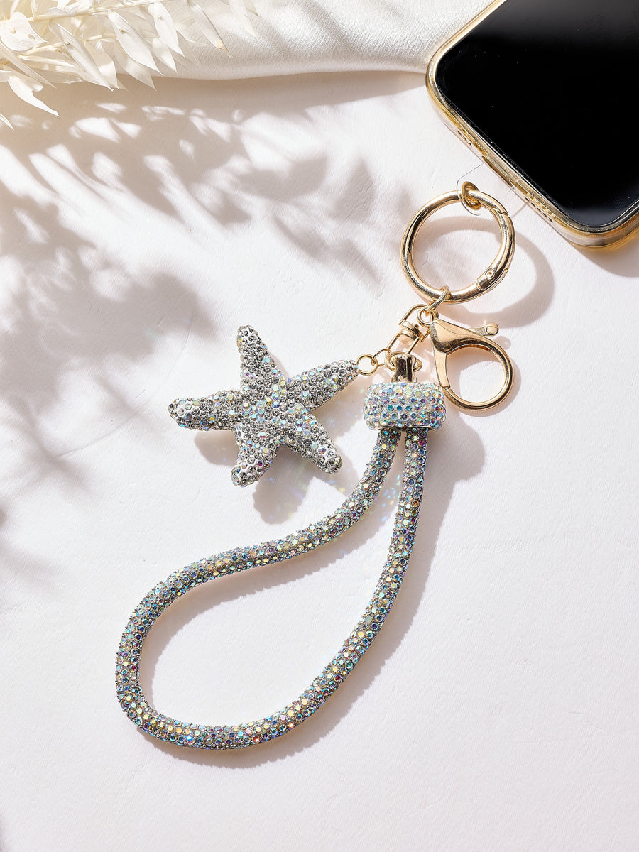 Star Crystal Keychain Wristlet K1541