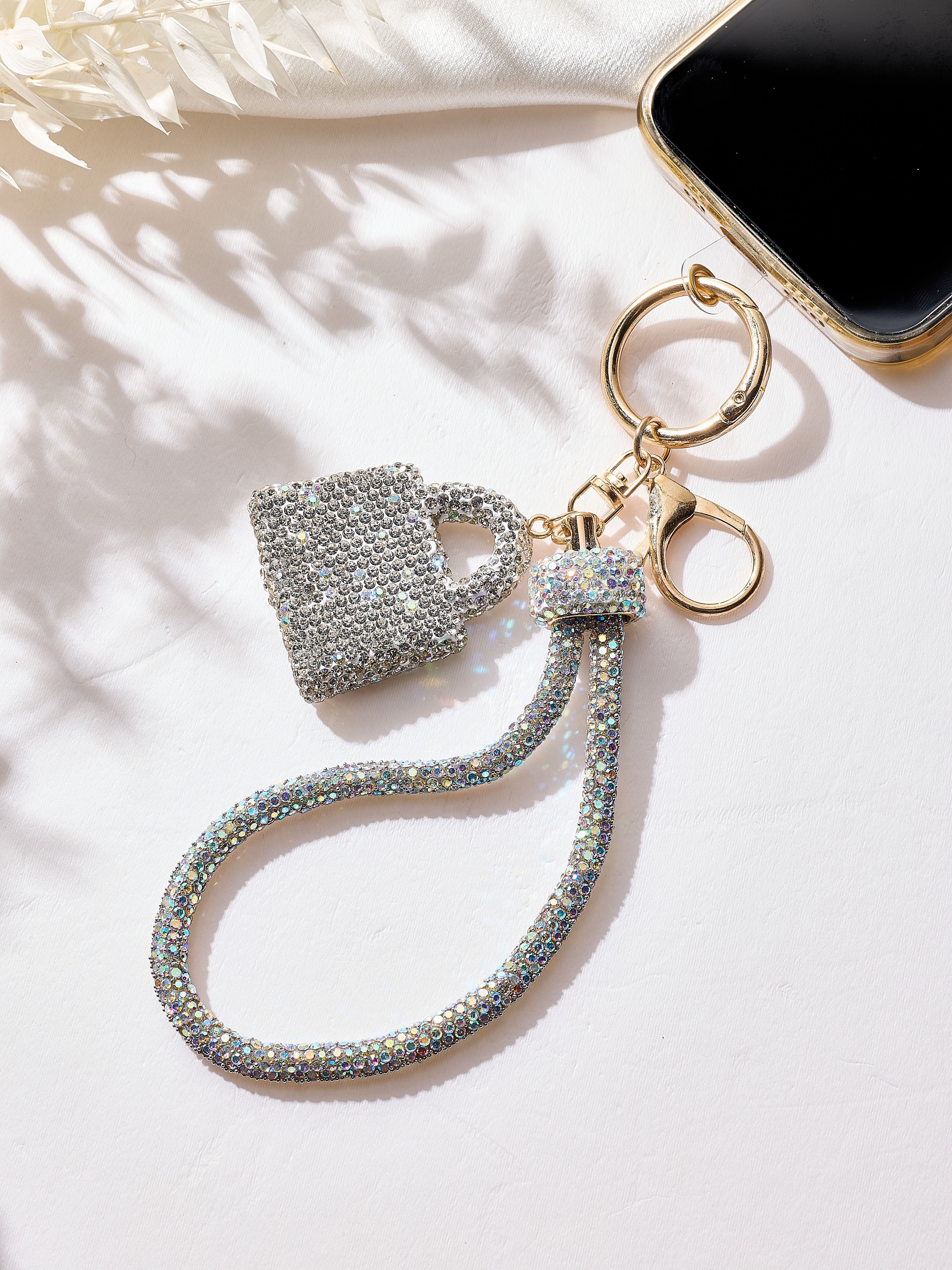 Bag Crystal Keychain Wristlet K1543