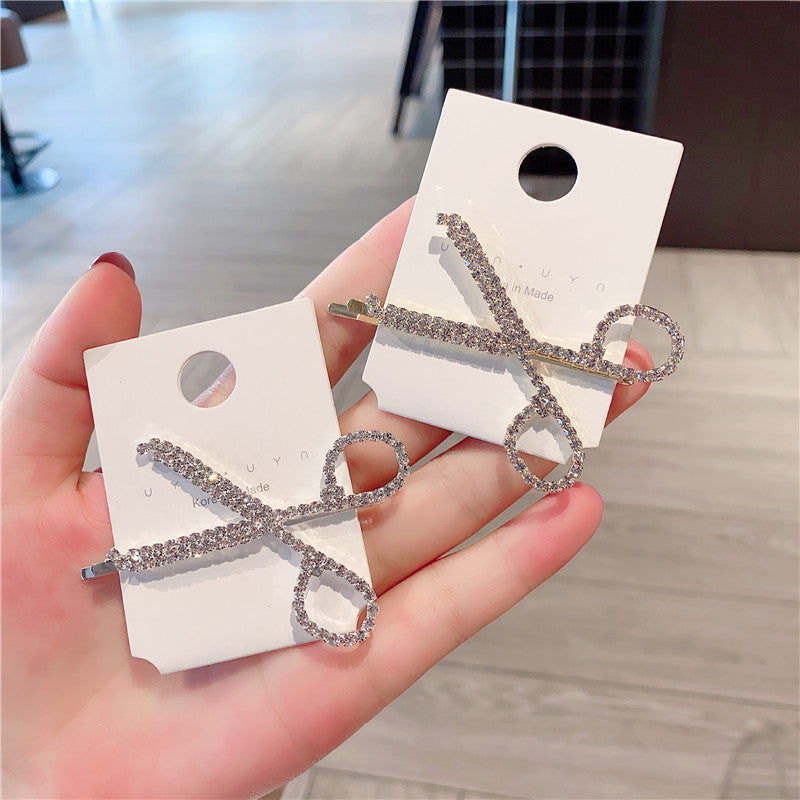 Scissors Rhinestone Hair Clip L2509