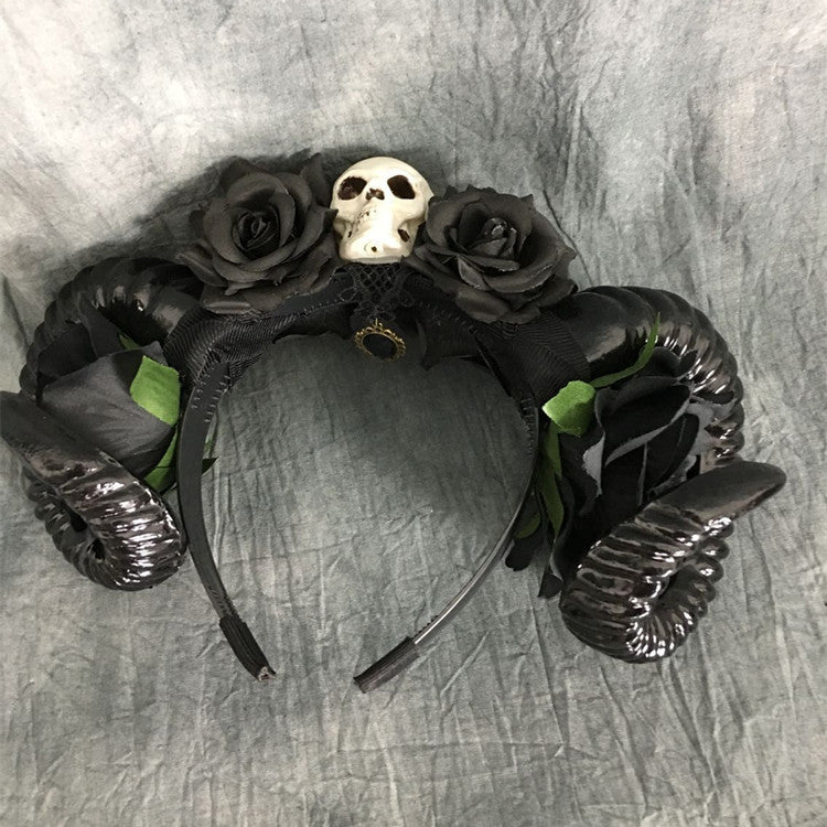 Skull Horn Headband L2603