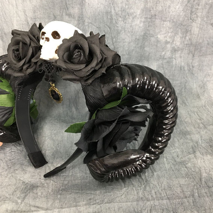 Skull Horn Headband L2603