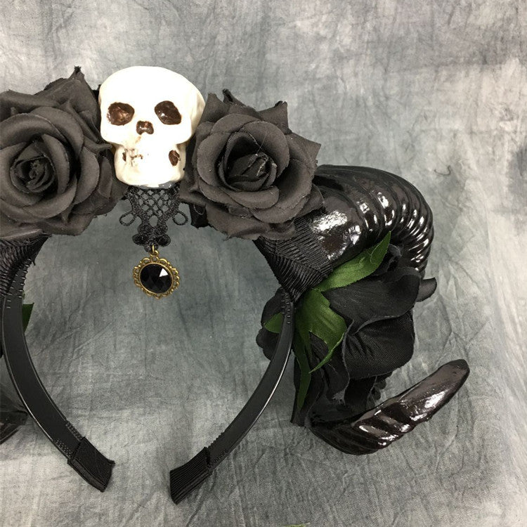 Skull Horn Headband L2603