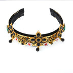 Floral Alloy Velvet Headband L2644