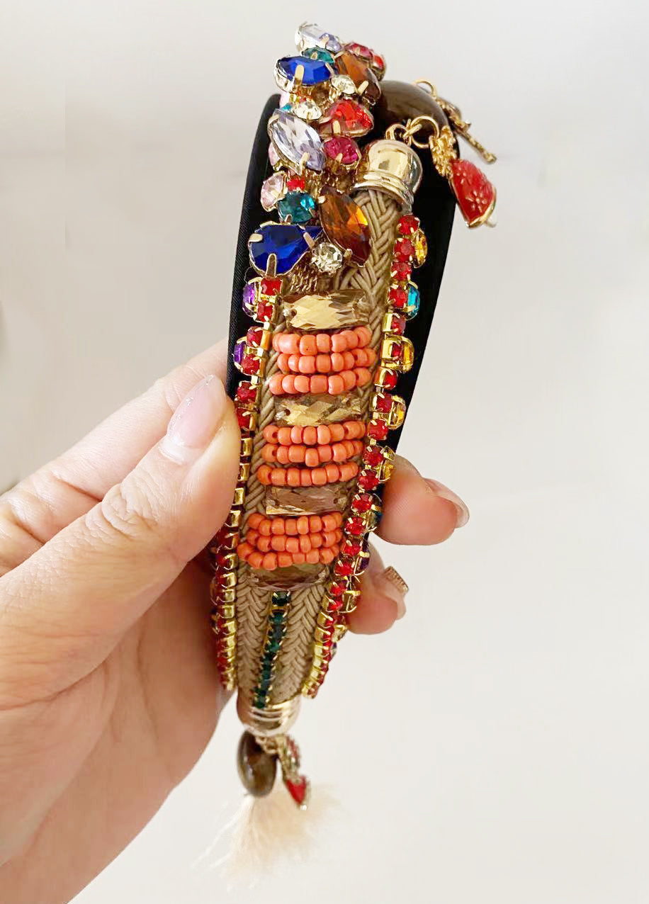Bohemian Rhinestone Tassel Headband L2681