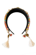 Bohemian Rhinestone Tassel Headband L2681