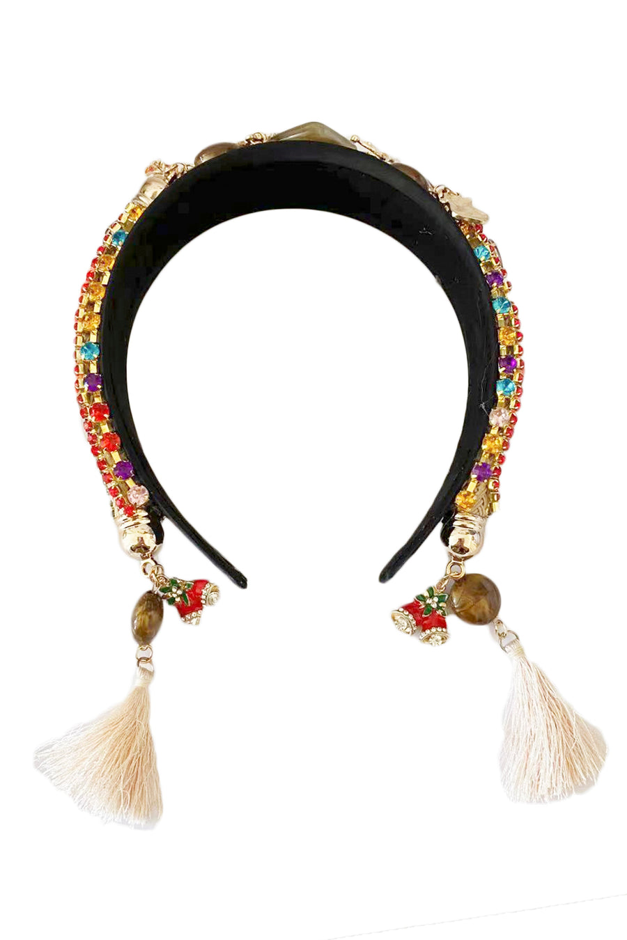 Bohemian Rhinestone Tassel Headband L2681