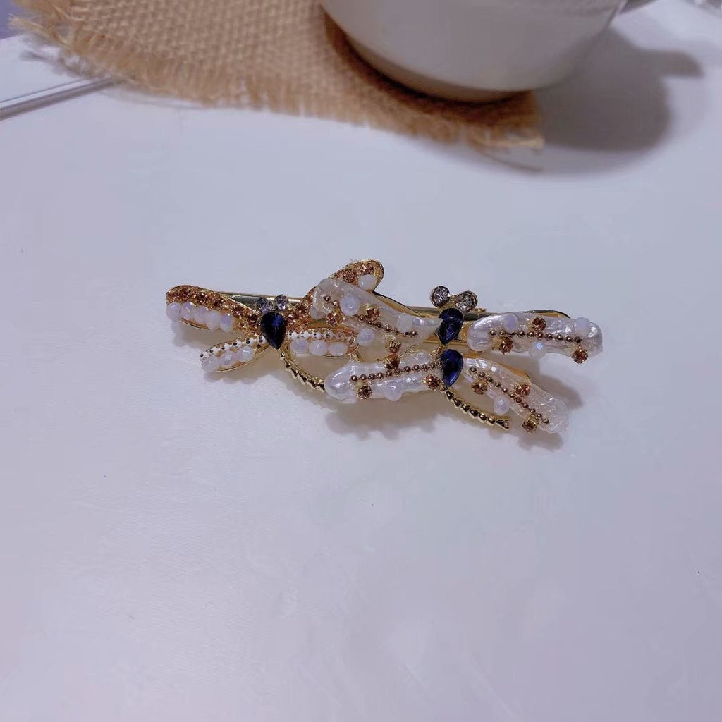 Dragonfly Pearl Hair Clip l2692