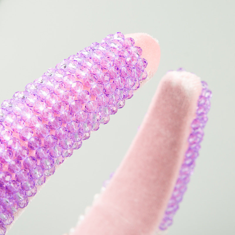 Multicolor Crystal Sponge Headband L2720