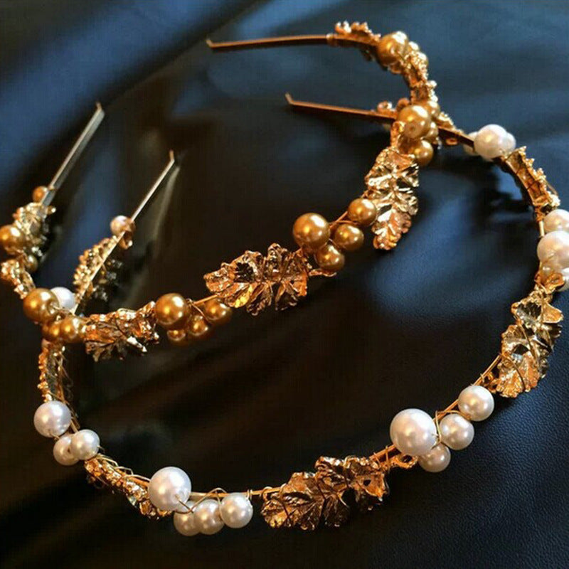Baroque Pearl Alloy Headband L2740