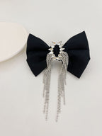 Bow Rhinestone Tassel Hair Clip L2748