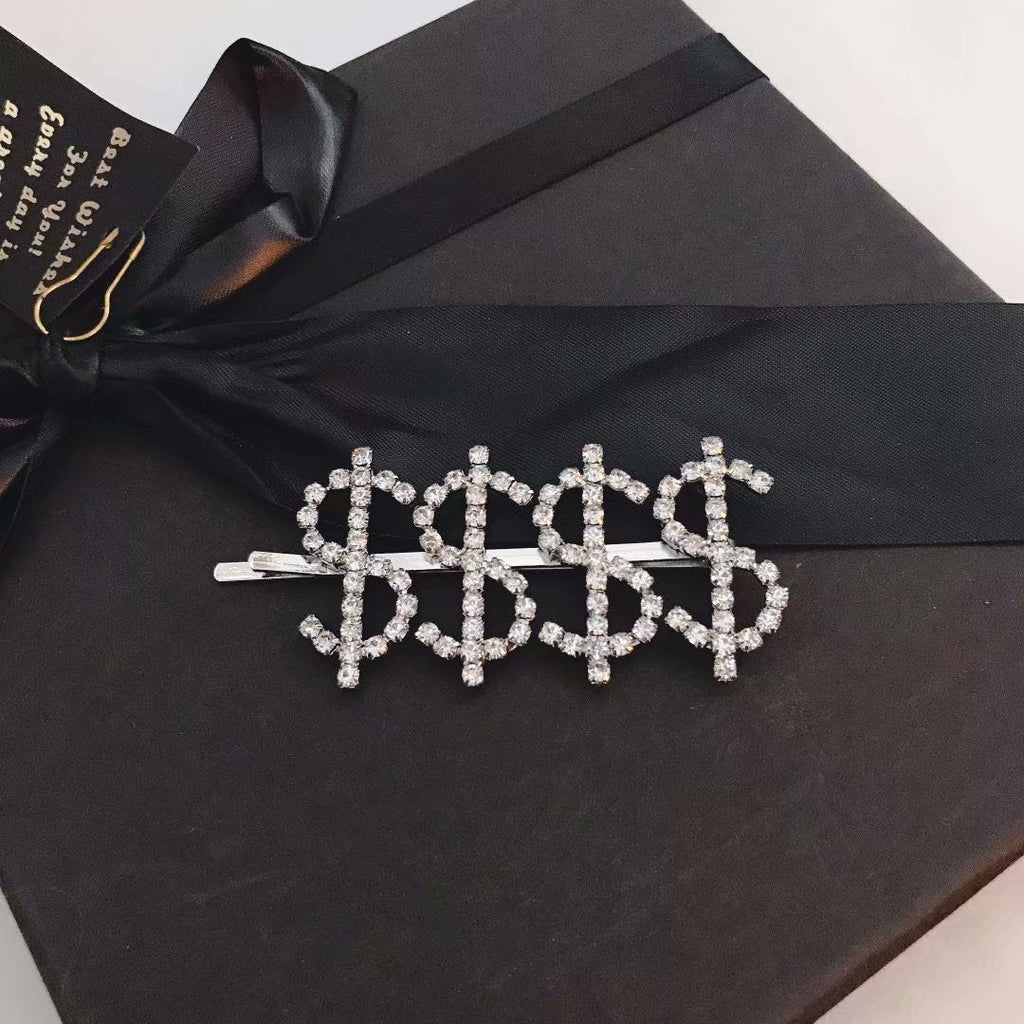 Dollar Rhinestone Hair Clip L2754