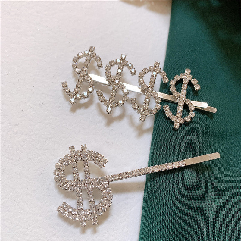 Dollar Rhinestone Hair Clip L2754