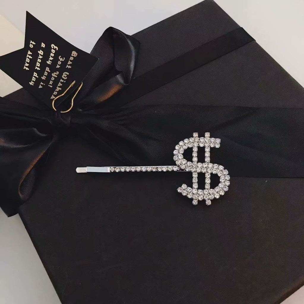 Dollar Rhinestone Hair Clip L2755
