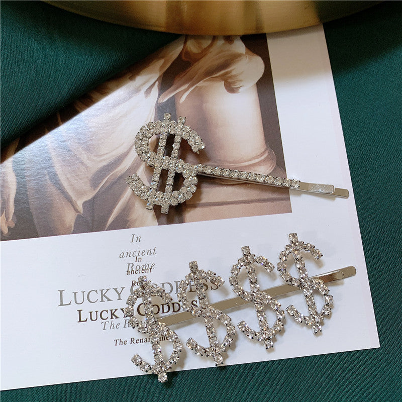 Dollar Rhinestone Hair Clip L2755