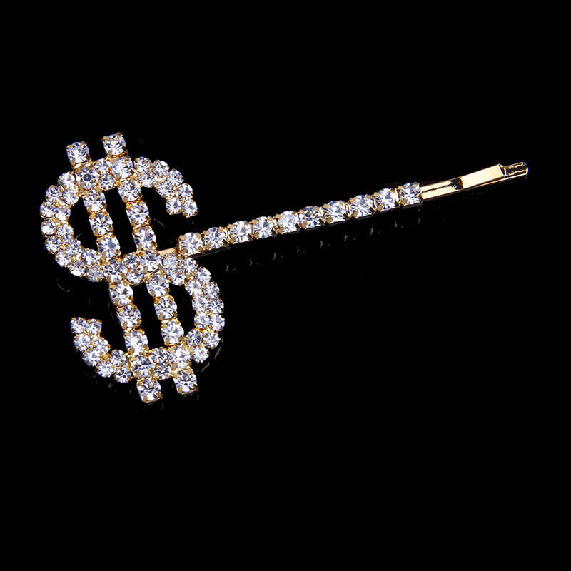 Dollar Rhinestone Hair Clip L2755