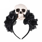 Gothic Skull Rose Headband L2767