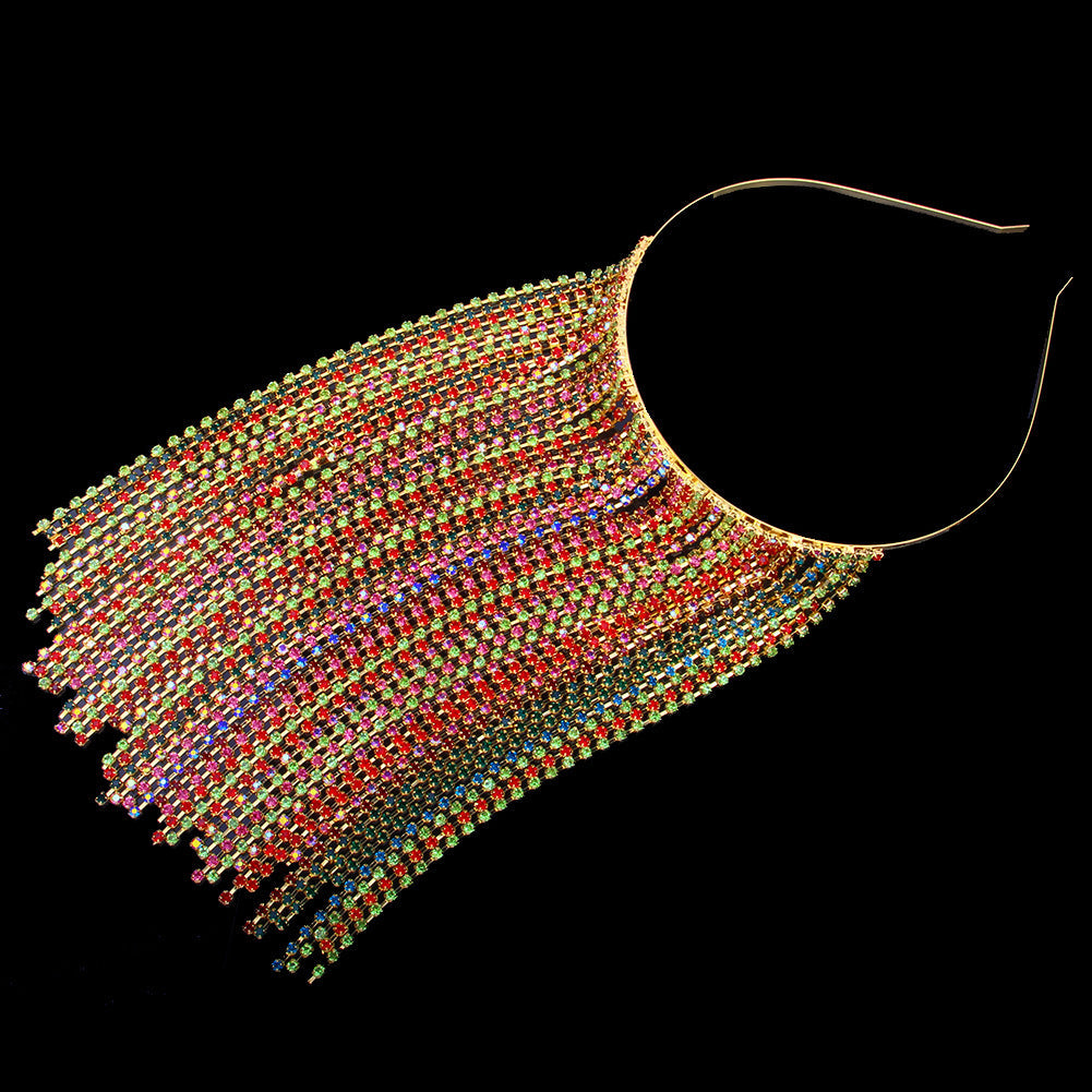 Rhinestone Tassel Headband L2790