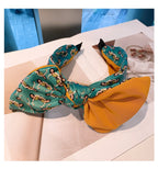 Floral Printed Bow Fabric Headband L2852