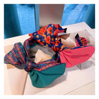 Floral Printed Bow Fabric Headband L2852