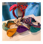 Floral Printed Bow Fabric Headband L2852