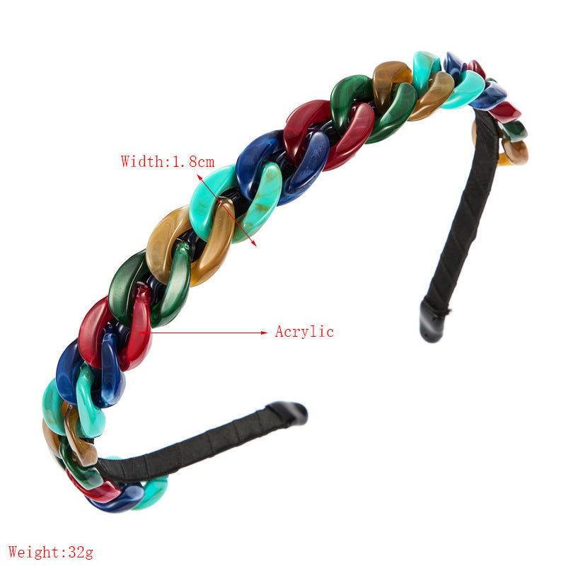 Acrylic Chain Headband L2861
