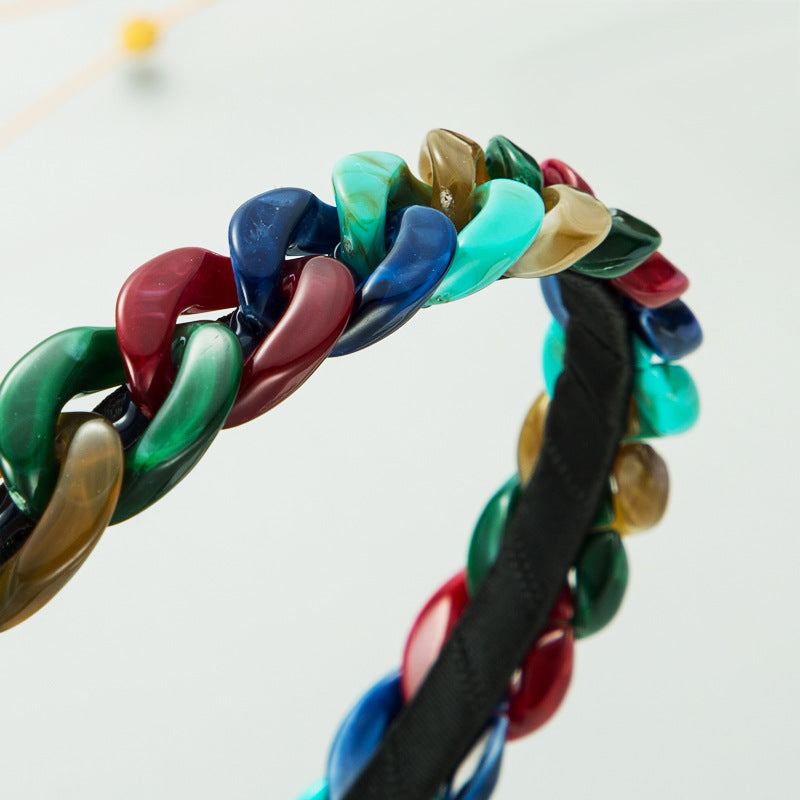 Acrylic Chain Headband L2861