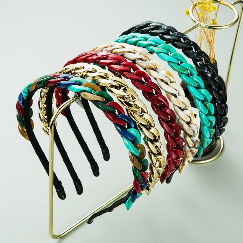 Acrylic Chain Headband L2861