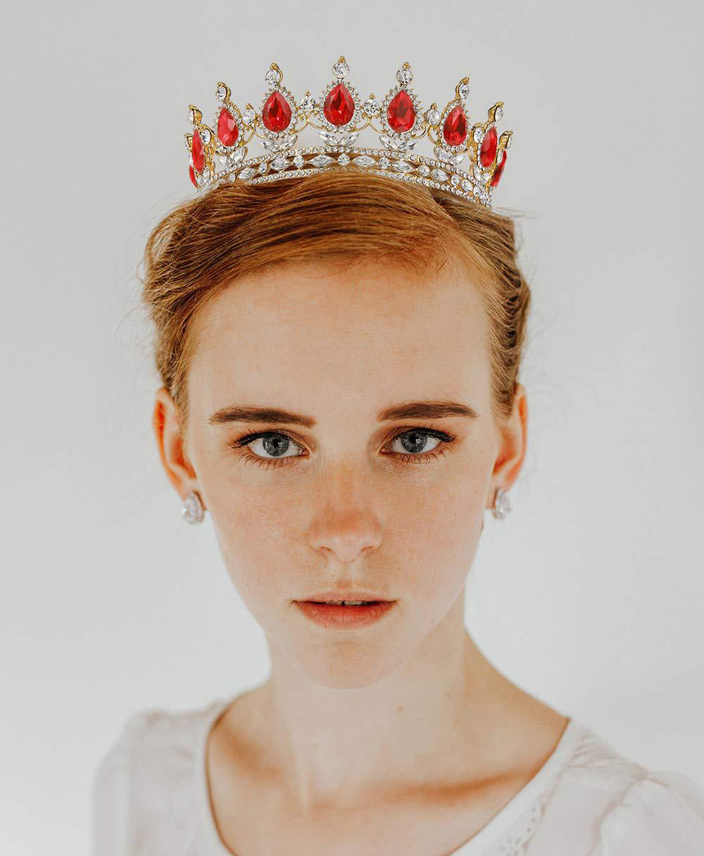 Teardrop Rhinestone Crown Headband L2879