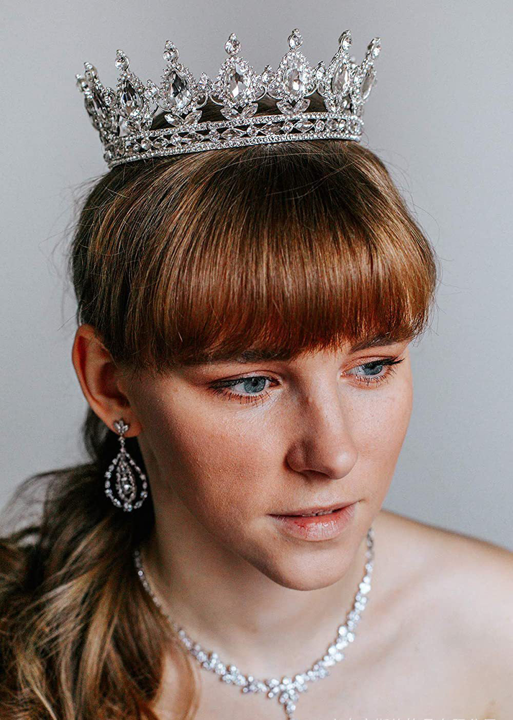 Teardrop Rhinestone Crown Headband L2879