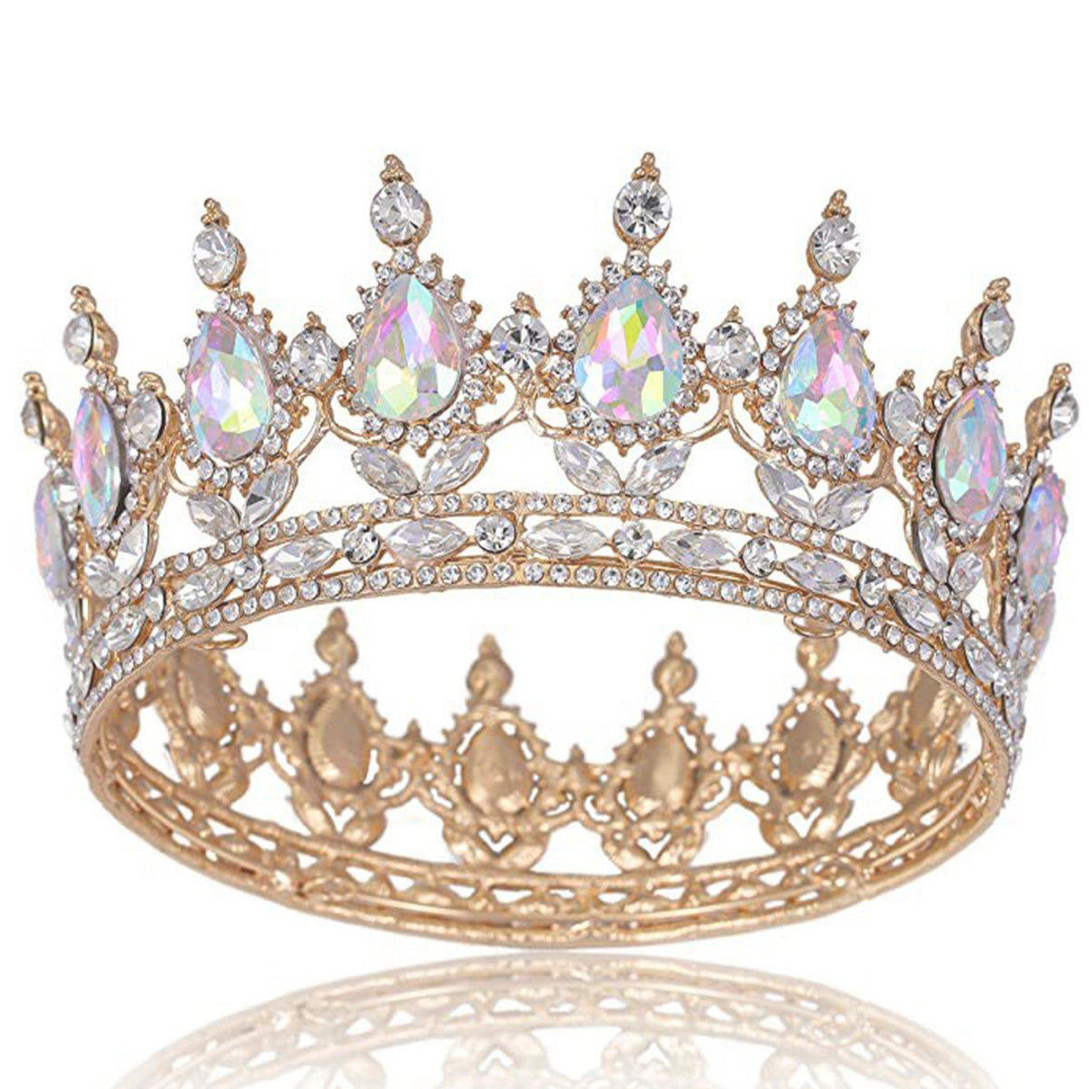 Teardrop Rhinestone Crown Headband L2879